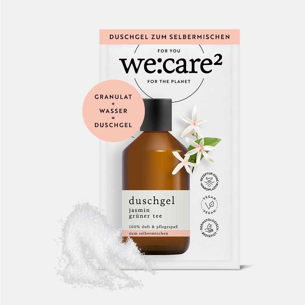 we:care2 Duschgel-Granulat, Jasmin-Grüner Tee, 32 g