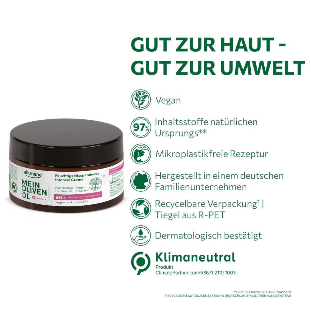 MEIN OLIVENÖL, Feuchtigkeitsspendende Intensiv Creme, 200 ml