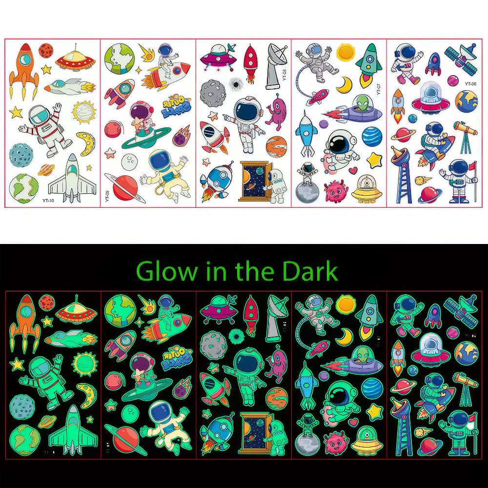 Glow in the Dark Tattoos Astronaut