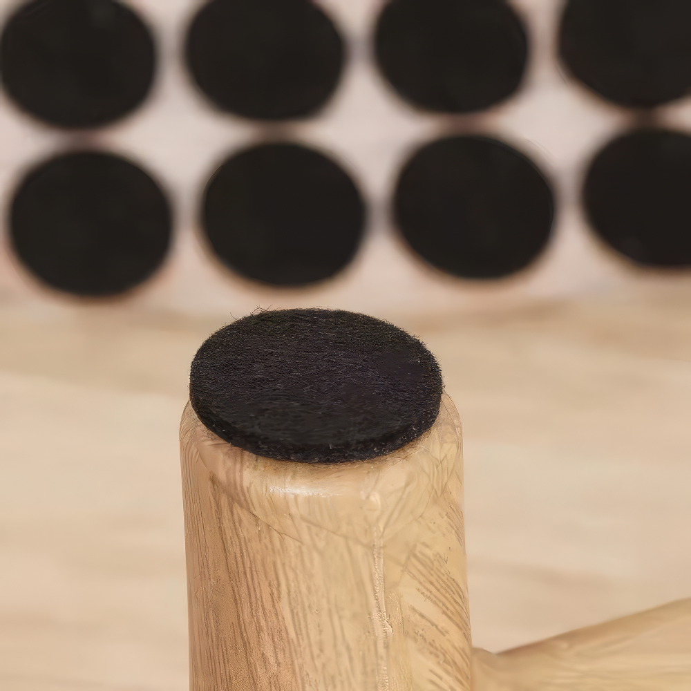 Filzgleiter selbstklebend, rund, 18 Stk., schwarz