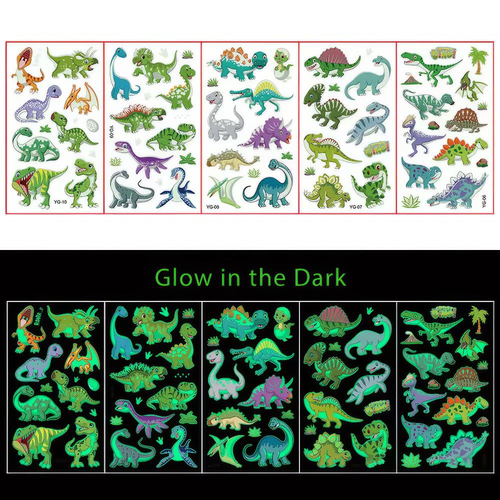 Glow in the Dark Tattoos Dinosaurier