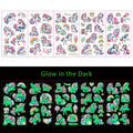 Glow in the Dark Tattoos Einhorn