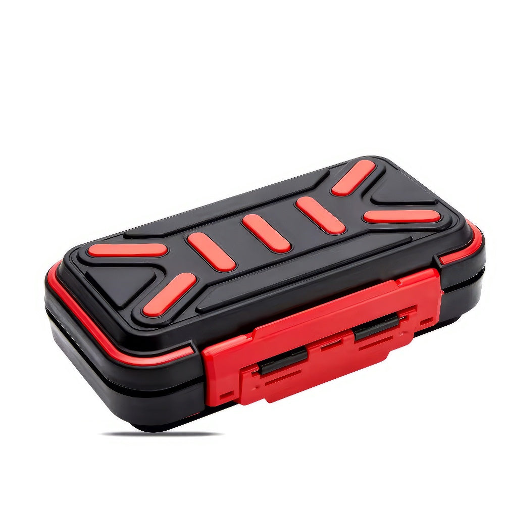 MD-Box - 16x Medikamentenbox, Schwarz-Rot