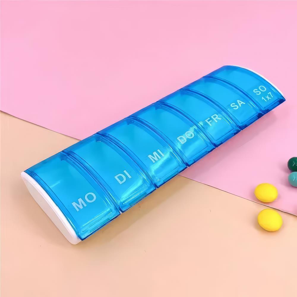 1x7 Medikamentenbox DE, blau